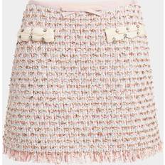 Multicoloured - Women Skirts Valentino Ribbon Tweed Mini Skirt - Multicolour