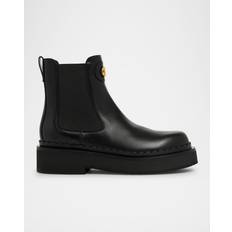 Valentino Garavani Boots Valentino Garavani VLogo Signature Leather Beatle Chelsea Boots - Nero