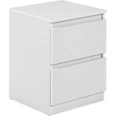 Beliani Bedside Tables Beliani Particle Board 2 Storage Drawers Bedside Table