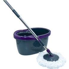 Mops Calitek 360 Degree Spin Mop Bucket Set with 2 Microfibre Heads