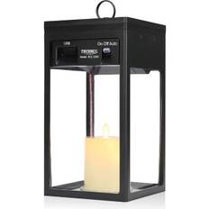 Lanterns Techko Solar Modern Candle Large Hanging Hook Lantern