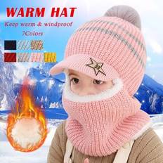 Babies Beanies Li Ning Full Face Cover Baby Bonnet Knitting Hat