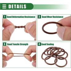 Uxcell 100Pcs Rubber O Ring Seal Gasket