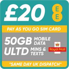 SIM Card Trays EE Nano Sim Card 50GB 50GB