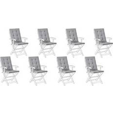 Chair Cushions on sale Beliani Set of 8 Outdoor Seat Back Pad Chair Cushions