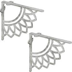 Relaxdays Brackets Set of 2 Cast Iron Wall Shelf