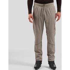 Beige Regnbukser Odlo Zeroweight Pro Windproof Warm Pants Langrendsbukser - Grå