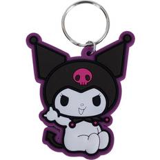Wallets & Key Holders Sanrio Rock Hand PVC Kuromi Keyring 65mm - Black