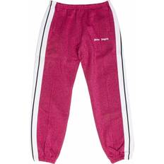 Stripes Tracksuits Children's Clothing Palm Angels Lurex Logo Tracksuit Bottoms - Pink/White