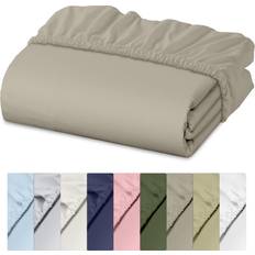 RUVANTI 100% Cotton King Fitted 16 Inches Bed Sheet