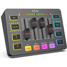 Fifine Gaming Audio Mixer RGB PC Streaming