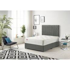 Bed Packages Marlow Home Co Pleasanton Linen Divan Bed Set Grey Small Double