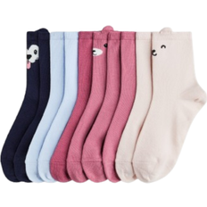 H&M Socks 10-pack - Dusty Pink/Animals (1268623005)