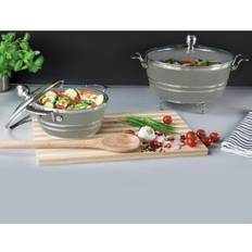Mianra 10 Piece Non-Stick Aluminum Grey