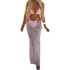 Bikini Sets Shein 3-Piece European & American Style Sexy Solid Color Women Bikini Set