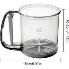 Shakers Dechoicelife Handheld Plastic Flour Sifter Fine Mesh Sieve