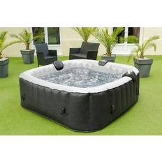 Inflatable Hot Tubs Spa Gonflable 6 Places Carré Noir 185 x 185 cm