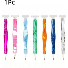 Shein 1pc Colourful Diamond Painting Pen,Diamond Painting Pen Set,1 Pen Holder + 4 Functional,Resin Drill Pen Set, Diamond Painting Pen Set,Minimalist Diamond Painting Pen Set For DIY Diamond Painting Art,Diamond Art, Nail Art,7colors