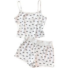 Shein Teen Girls Spring/Summer Valentine, Home, Clean Girl/Y2K Style, Lace Trim Bowknot White Bow Camisole & Super Short Shorts Set Young Girls Sets Girl Summer Clothes Set Cute Summer Sets For Girls Cute Sets Girl Summer Sets