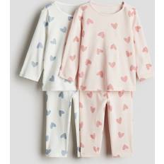 H&M Night Garments Children's Clothing H&M Baby Printed Cotton Pyjamas - Pink/Blue