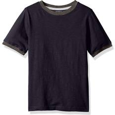 Boys' Little Short Sleeve Ringer Crew Neck Tee Shirt - Navy