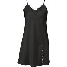 Dam - Svarta Nattlinnen Lady Avenue Silk Night Dress - Black