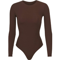 Skims bodysuit SKIMS Fits Everybody Long Sleeve Crew Neck Bodysuit - Cocoa