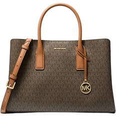 Michael Kors Ruthie Large Signature Logo Satchel - Brn/Acorn
