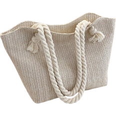 Shein Women's New Fashion Versatile Tote Bag, Shoulder Bag, Straw Bag, Beach Bag, Suitable For Commuting, Vacation, Outing