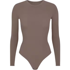 SKIMS Fits Everybody Long Sleeve Crew Neck Bodysuit - Amethyst