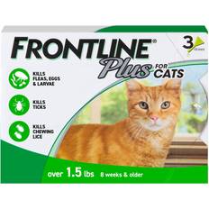 Frontline Plus Flea & Tick Spot Treatment for Cats Over 1.5lbs 3 Doses