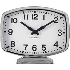 Premier Housewares Bailie Silver Table Clock 23cm
