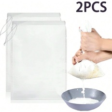White Plastic Bags & Foil Shein Soy Milk Nylon Filter Bag Vakuumpose 2stk