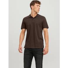 Jack & Jones Bruna Pikétröjor Jack & Jones Enfärgat Pikétröja Brun