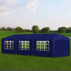 VidaXL Pavilions & Accessories vidaXL Party Tent 3x9m with 8 Walls Blue Patio Garden