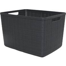Jute Laundry Basket Deep Shadow Black