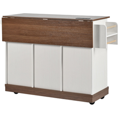 Kitchen Units Bed Bath & Beyond Farmhouse Kitchen Island with Drop Leaf White