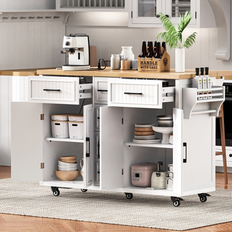 Kitchen Units Bed Bath & Beyond Kitchen Island With Drop Leaf Power Outlet White