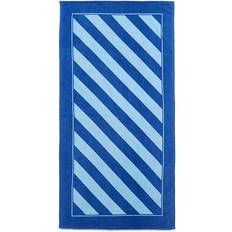 Dunelm Diagonal Stripe Beach Bath Towel Blue (140x70cm)