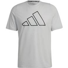 adidas Men Train Icons 3-Bar Training Tee - Light Solid Grey