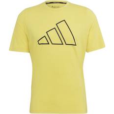 adidas Men Train Icons 3-Bar Training Tee - Impact Yellow