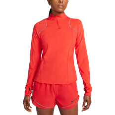 Nike Dri Fit Run Division Midlayer T-shirt Women's - Light Crimson/Black