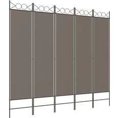 vidaXL 5-Panel Anthracite Room Divider 200x200cm