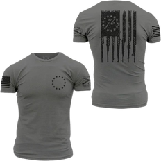 Grunt Style Betsy Rifle Flag T-shirt - Heavy Metal