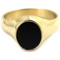 Onyx Rings Altesse Karl Onyx Signet Ring - Gold Plated