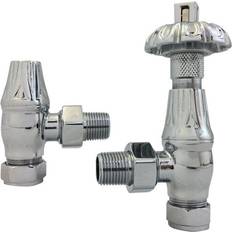Heated Towel Rails WarmeHaus Traditional Antique Style Brass Thermostatic Radiator Valve