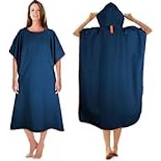 Blåa Capes & Ponchos KUOGAS Badponcho Mikrofiber Surfponcho Tillverkad - Mörkblå