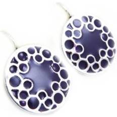 Princess Pop Designer Earrings Violet - Silver Purple