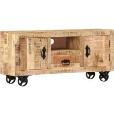 vidaXL Solid Mango Wood Natural TV Bench 110x50cm