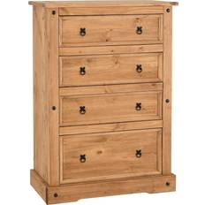 SECONIQUE Corona Brown Chest of Drawer 92x130cm